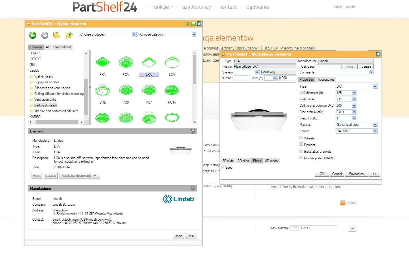 Rys. 9. Biblioteka CAD&BIM w wersji on-line