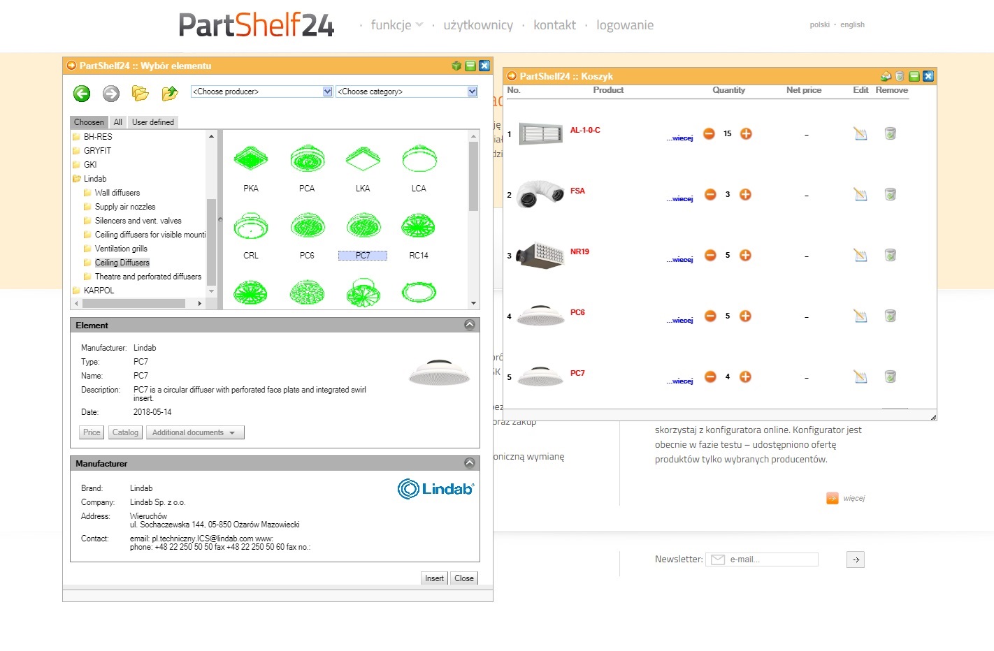 Rys. 10. PartShelf Koszyk
