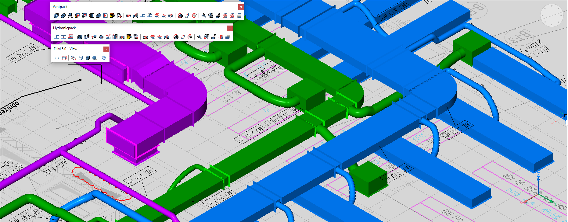 Ventpack 5.0 w środowisku AutoCAD 2020