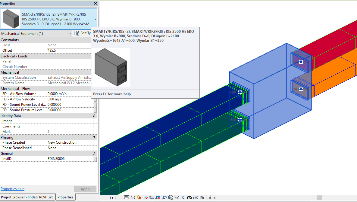 Centrala rekuperacyjna eksport rvt